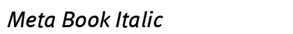 Meta Book Italic Preview