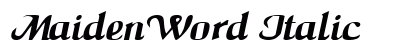 MaidenWord Italic Font Preview