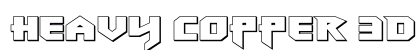 Heavy Copper 3D Regular Font Preview