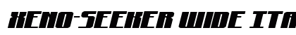 Xeno-Seeker Wide Italic Regular Font Preview