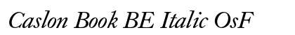 Caslon Book BE Italic OsF preview