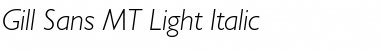 Gill Sans MT Light Italic