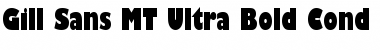 Download Gill Sans MT Ultra Bold Cond Font