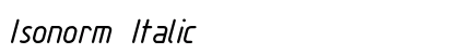 Isonorm Italic font free download
