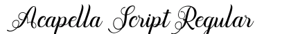 Acapella Script Regular font free download