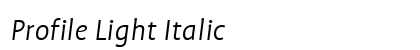 Profile Light Italic Preview
