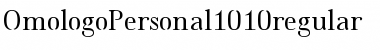 Omologo Personal Regular Font