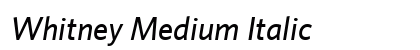 Whitney Medium Italic Preview