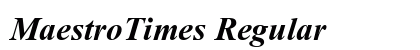 MaestroTimes Regular Font Preview