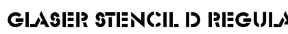 Glaser Stencil D Regular Font Preview