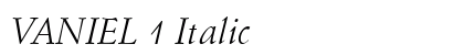 VANIEL 1 Italic preview VANIEL 1 Italic preview