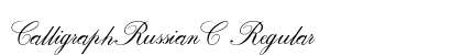CalligraphRussianC Regular Font Preview