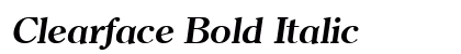Clearface Bold Italic preview Clearface Bold Italic preview