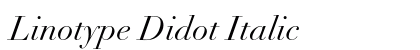 Linotype Didot Italic font free download