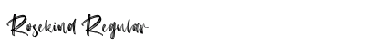Rosekind Regular Font Preview