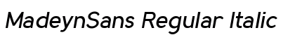 MadeynSans Regular Italic preview