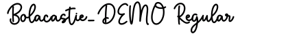 Bolacastie_DEMO Regular Font Preview