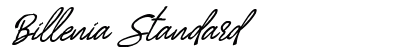 Billenia Standard Font Preview