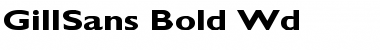 GillSans-Bold Wd Regular Font