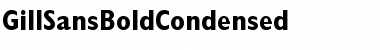 GillSansBoldCondensed Regular Font