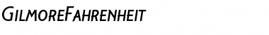 GilmoreFahrenheit Font