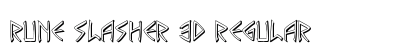 Rune Slasher 3D Regular Font Rune Slasher 3D Regular Font Preview