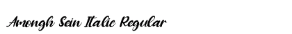 Amongh Sein Italic Regular Font Preview