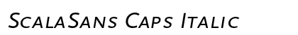 ScalaSans Caps Italic Font Preview