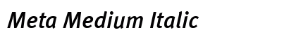 Meta Medium Italic Preview