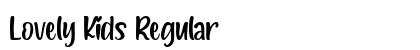 Lovely Kids Regular Font Preview