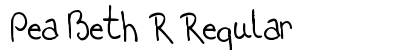Pea Beth R Regular Font Preview