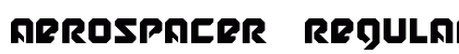 AEROSPACER Regular Font Preview
