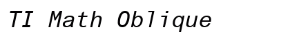 TI Math Oblique font free download