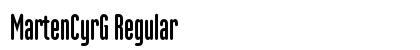 MartenCyrG Regular Font MartenCyrG Regular Font Preview