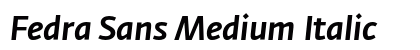 Fedra Sans Medium Italic preview