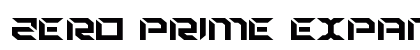 Zero Prime Expanded Expanded Font Preview