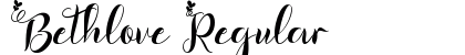 Bethlove Regular Font Preview