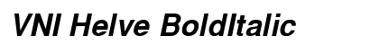 VNI Helve BoldItalic preview
