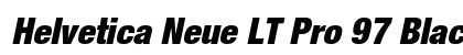 Helvetica Neue LT Pro 97 Black Condensed Oblique font free download