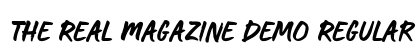 The Real Magazine Demo Regular Font Preview