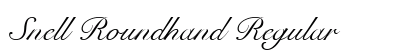 Snell Roundhand Regular font free download