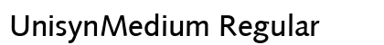 UnisynMedium Regular Font Preview
