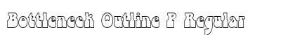 Bottleneck Outline P Regular Font Preview