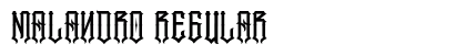 Malandro Regular Font Preview