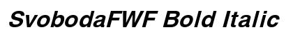 SvobodaFWF Bold Italic preview SvobodaFWF Bold Italic preview