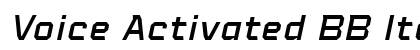 Voice Activated BB Italic preview
