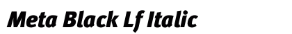 Meta Black Lf Italic Preview