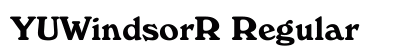 YUWindsorR Regular Font Preview YUWindsorR Regular Font Preview