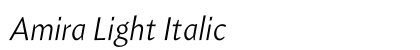 Amira Light Italic preview