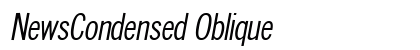 NewsCondensed Oblique Font Preview